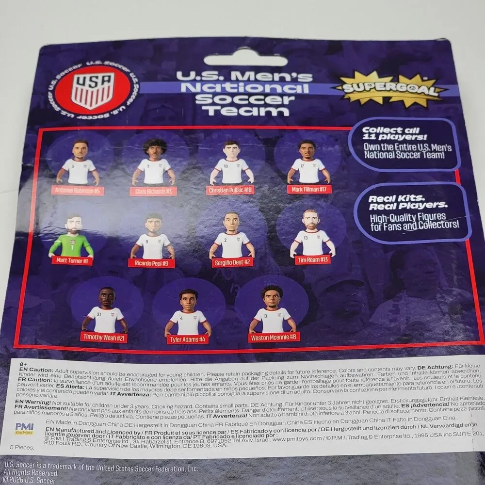 Supergoal U.S. Men's National Soccer Team Action Figures 5-Pack New FIFA